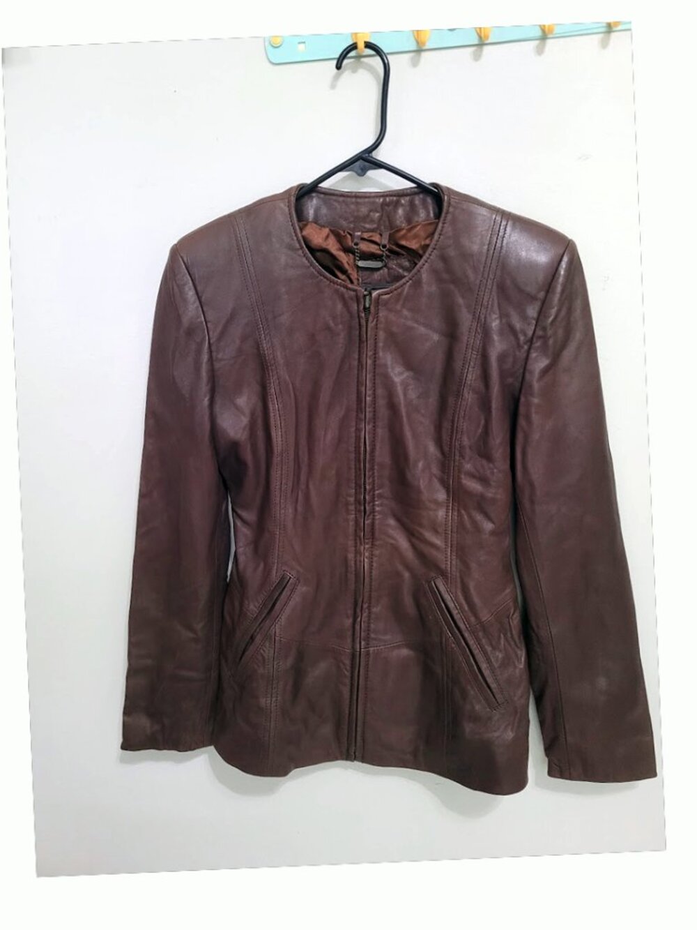 4 Dark Brown Genuine Sheep Leather Jacket